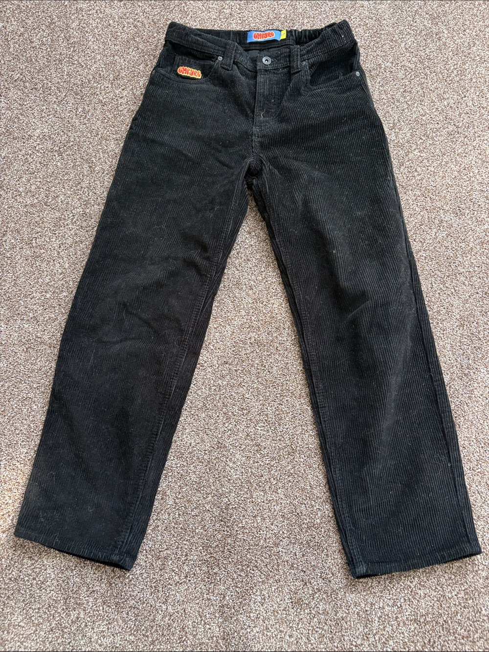 Empyro Youth Black Corduroy Straight-Leg Pants